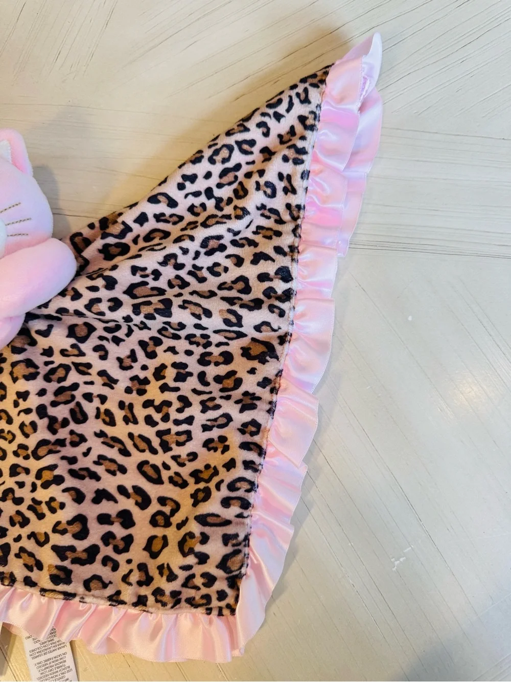 Carter’s 2012 Pink Cat Leopard Rattle Lovey Security Blanket NWOT